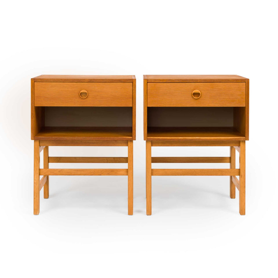 Vintage Danish Mid-Century Teak Nightstands/ Side Tables (Pair)