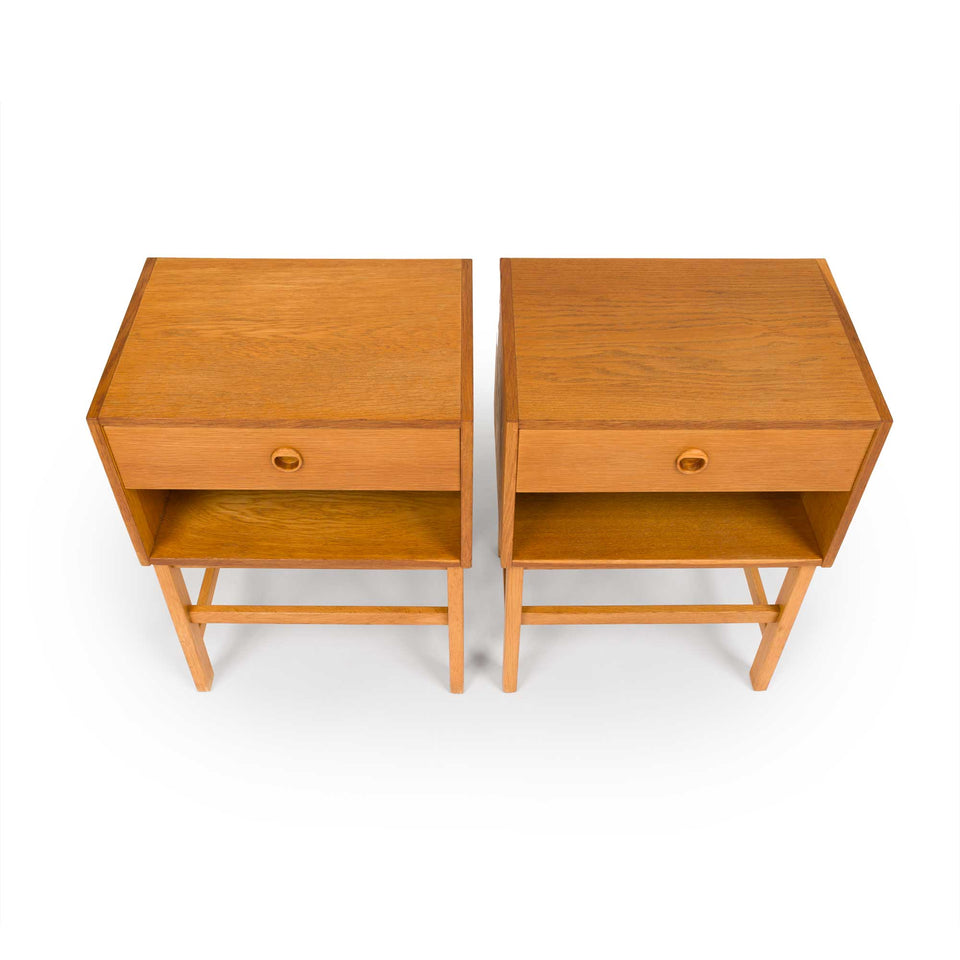 Vintage Danish Mid-Century Teak Nightstands/ Side Tables (Pair)