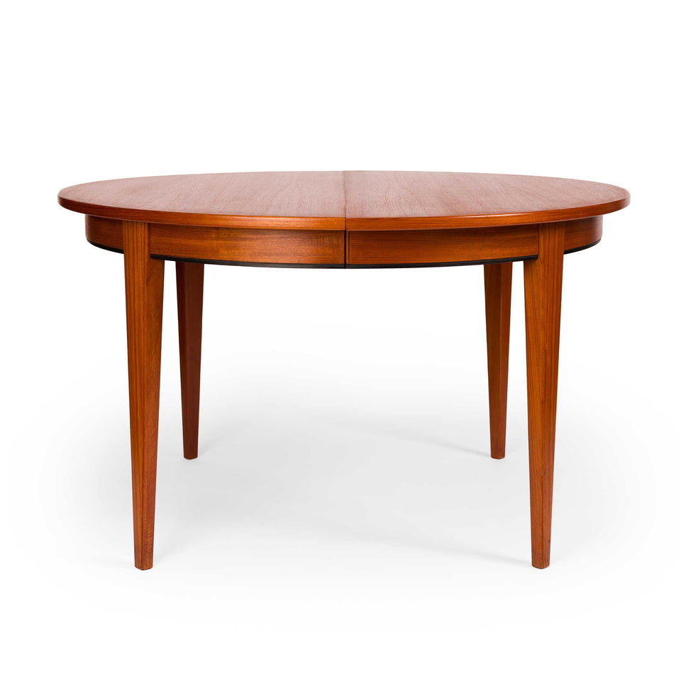 Vintage Danish Mid-Century Gunni Omann Teak Dining Table Model #55