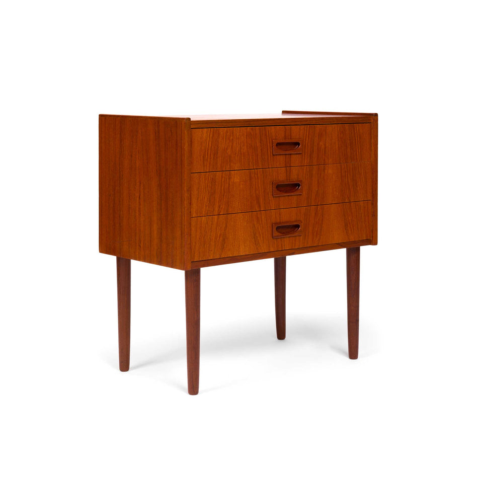 Danish Mid-Century Teak Three Drawer Chest 1960s