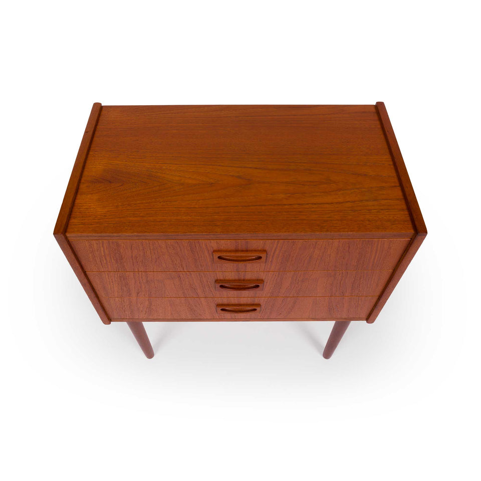 Danish Mid-Century Teak Three Drawer Chest 1960s