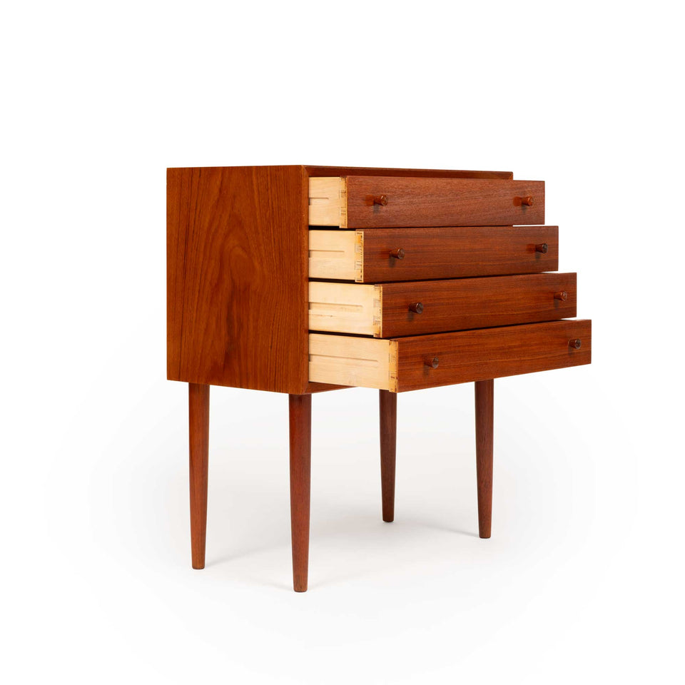 Danish Mid-Century Four-Drawer Teak Chest 1960s