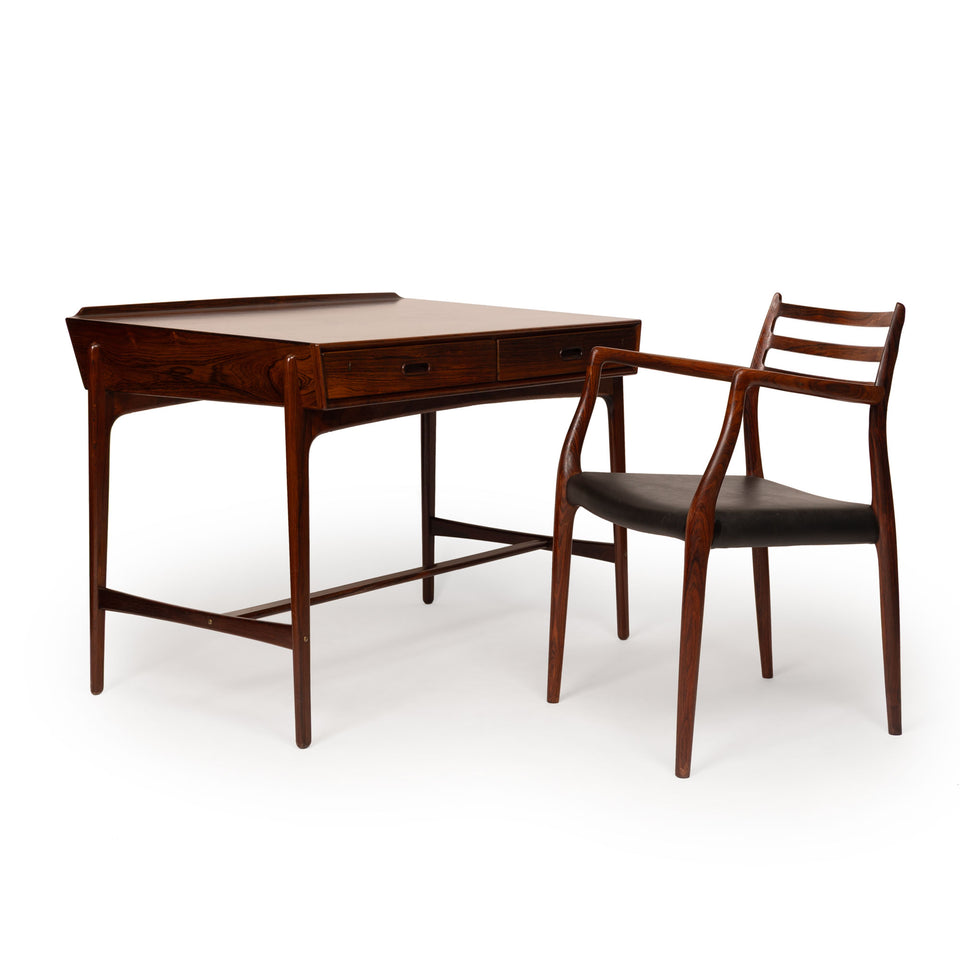 Danish Mid-Century Rosewood Writing Desk by Svend Aage Madsen for Sigurd Hansen