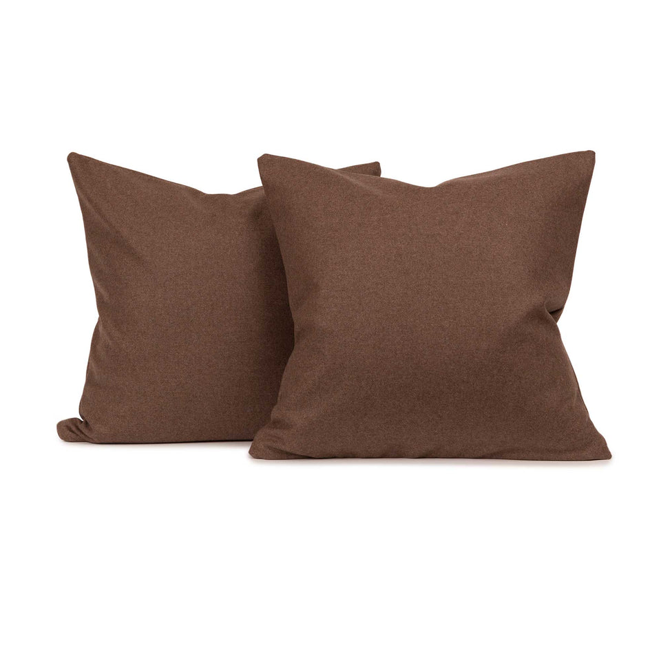 Chevalier Wool Walnut Throw Pillow Cover (pair)