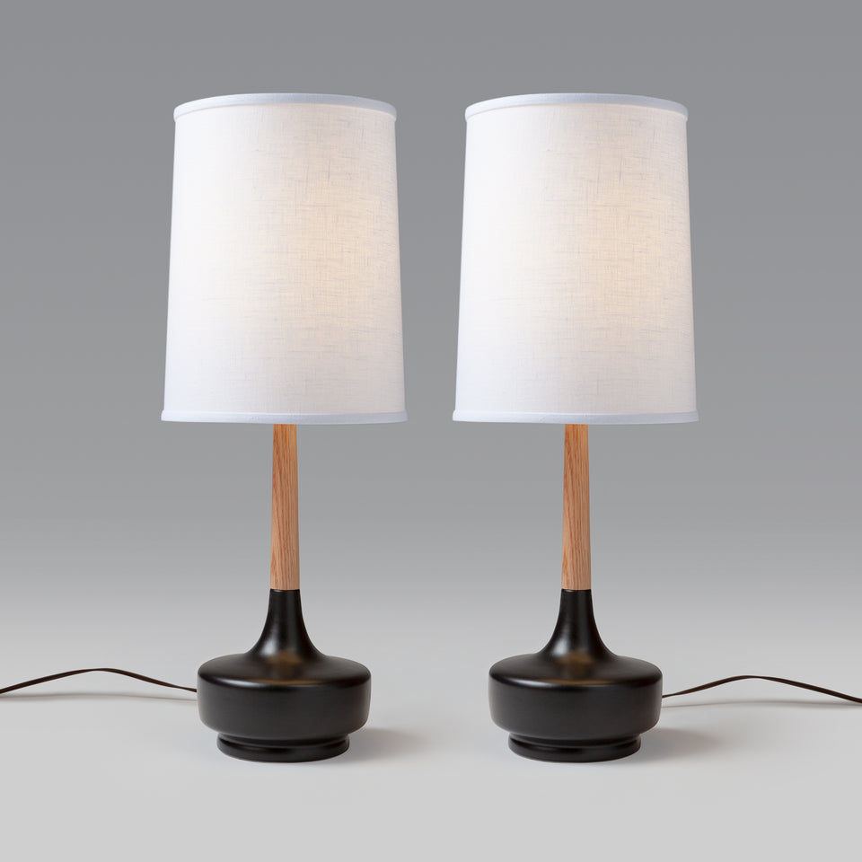 Pair of Mid-Century Table Lamp "Brooke - Cherry Grove"