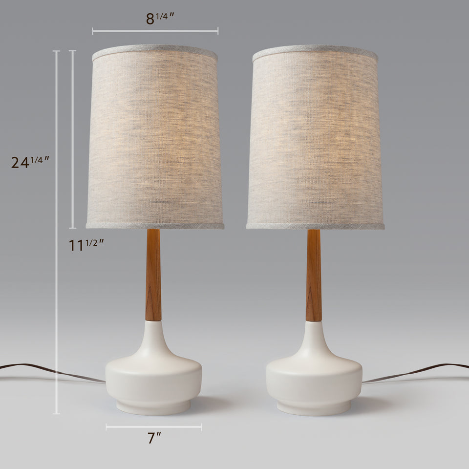 Pair of Mid-Century Table Lamp "Brooke - Hamptons"