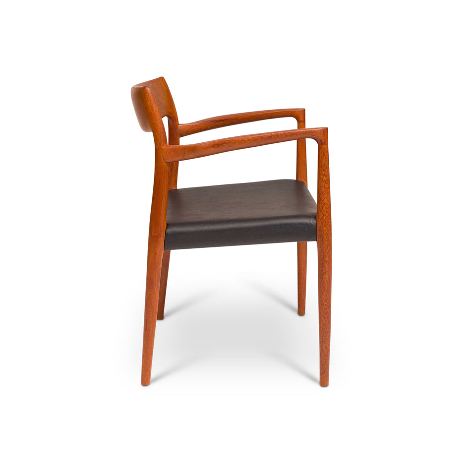 Vintage Niels Otto Møller Model 77 & 57 Dining Chairs in Solid Teak