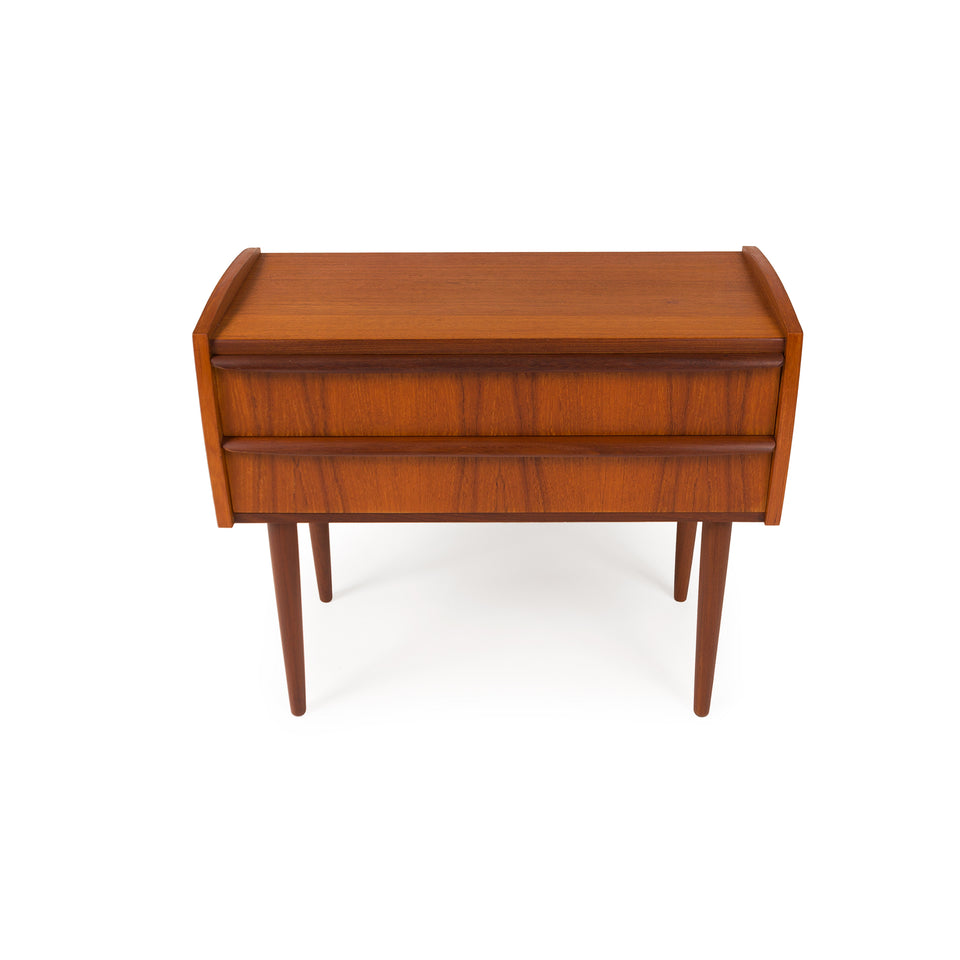 Vintage Danish Mid-Century 2-Drawer Teak Chest