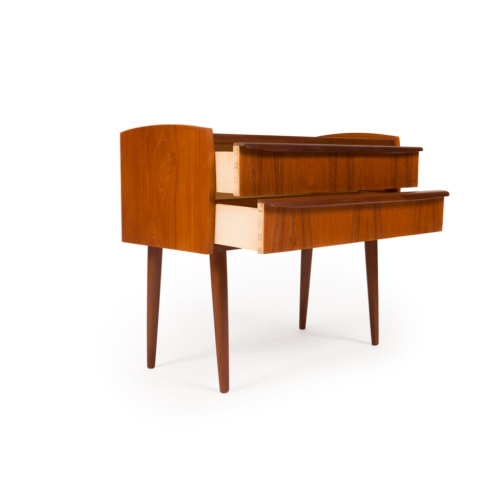 Vintage Danish Mid-Century 2-Drawer Teak Chest