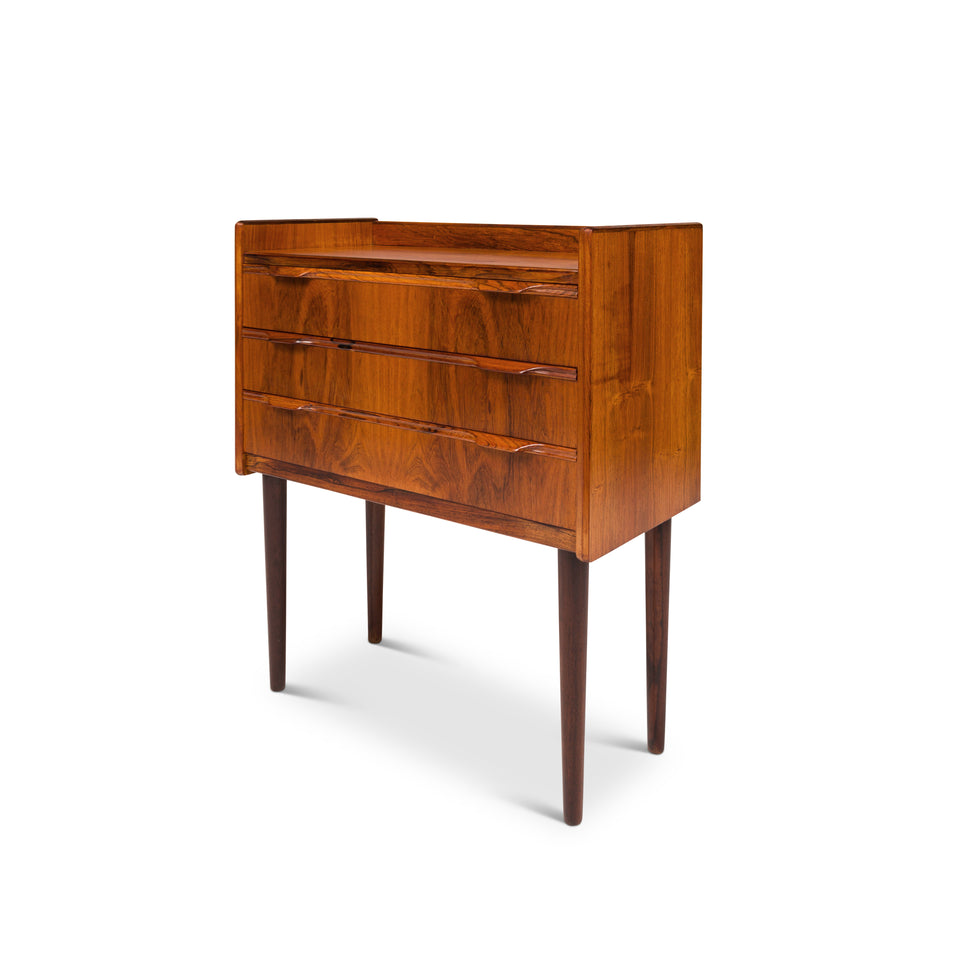 1960s Vintage Danish Mid-Century Rosewood Accent Tables/Chests — Pair