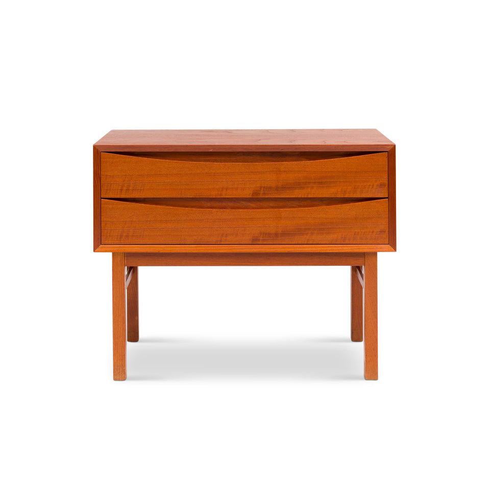 1960s Vintage Danish Mid-Century Teak Nightstand