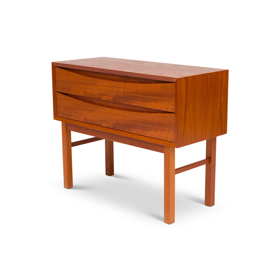 1960s Vintage Danish Mid-Century Teak Nightstand