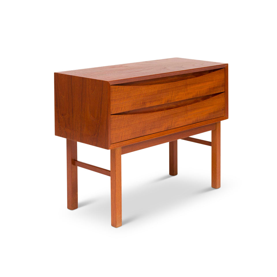 1960s Vintage Danish Mid-Century Teak Nightstand