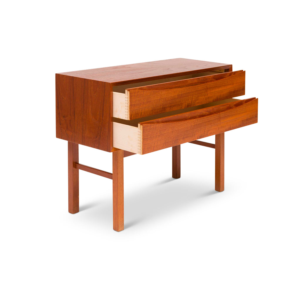 1960s Vintage Danish Mid-Century Teak Nightstand