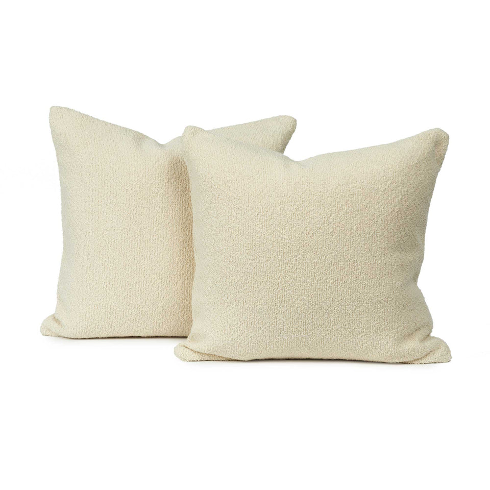 Lush Medium Snow Throw Pillow Cover (pair)