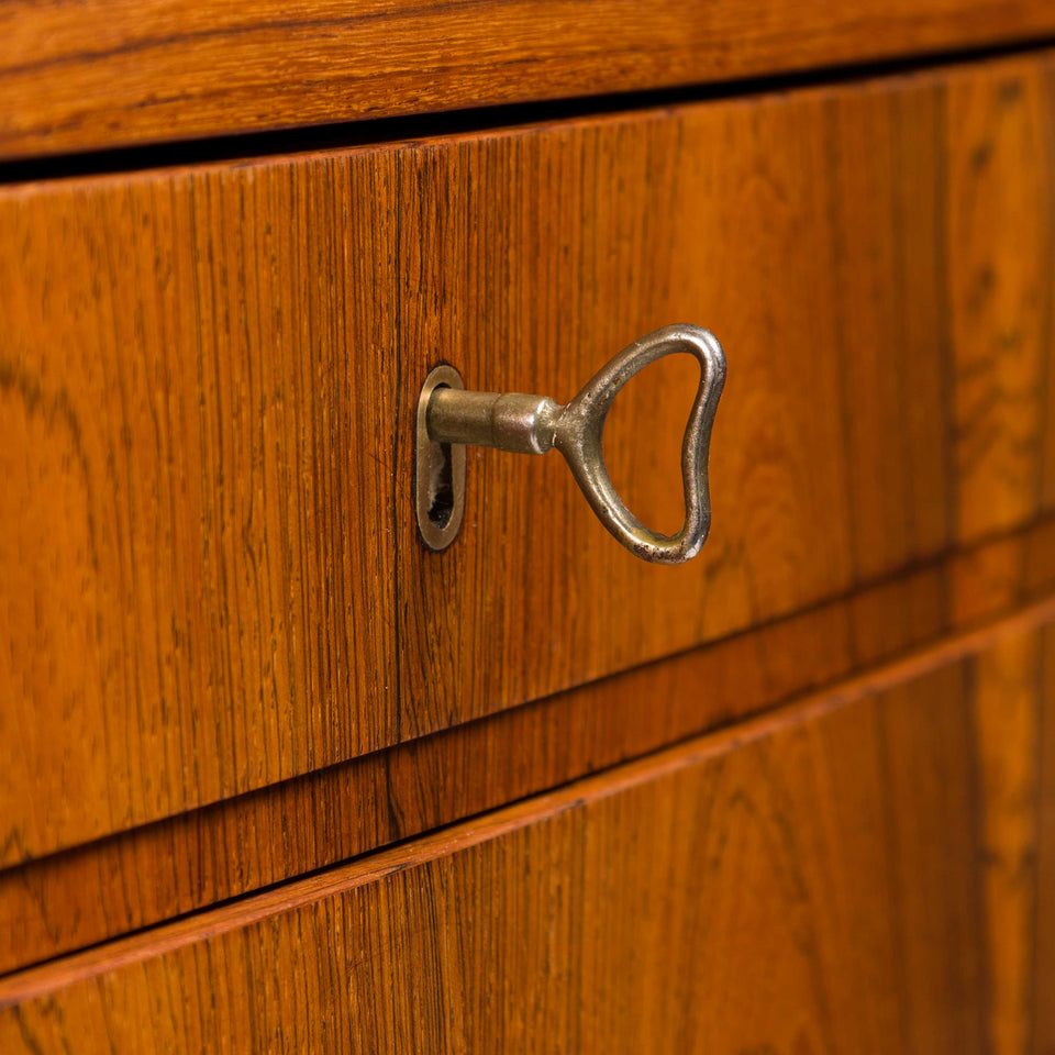 Vintage Danish Mid-Century Rosewood Tallboy Dresser