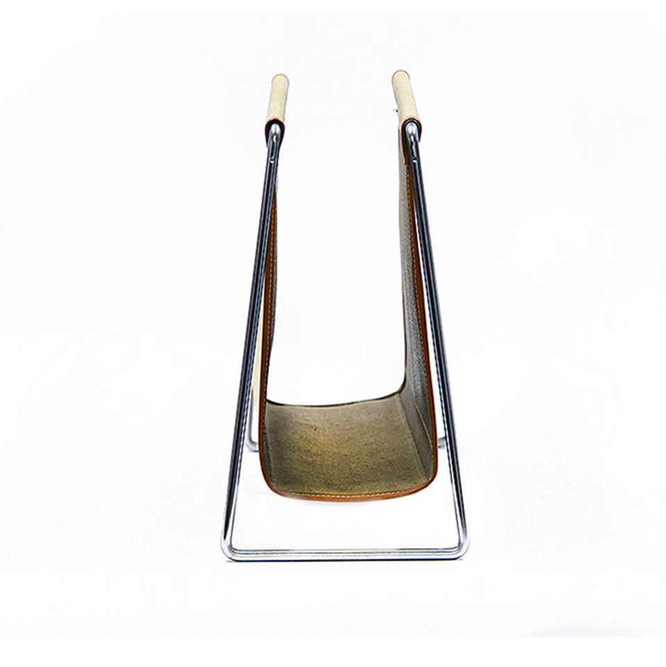 Verner Panton for Fritz Hansen "Bachelor" Magazine Rack in Canvas and Steel 1960