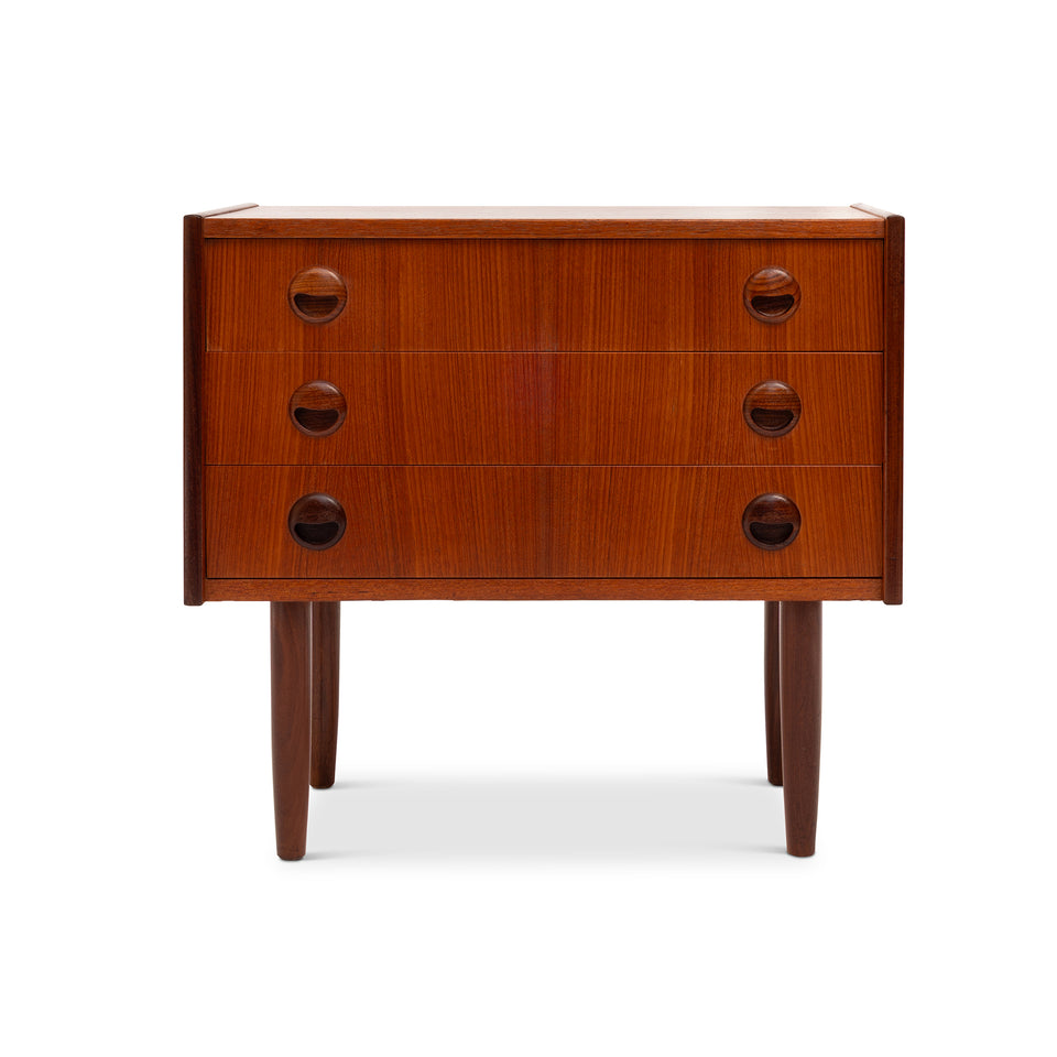 Danish Mid-Century Three-Drawer Teak Chest / Nightstand 1960s