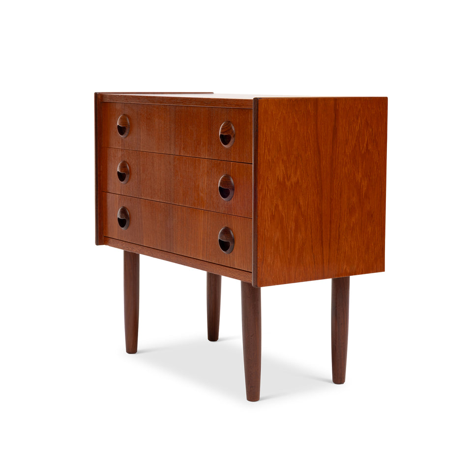 Danish Mid-Century Three-Drawer Teak Chest / Nightstand 1960s