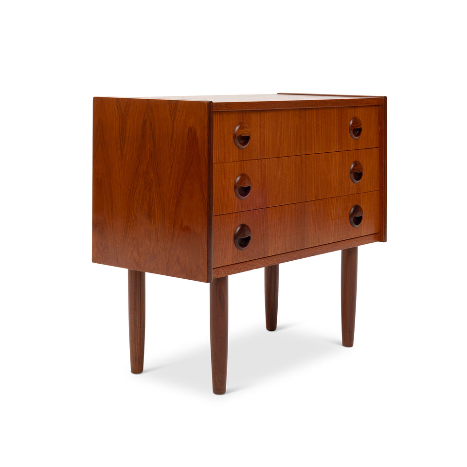 Danish Mid-Century Three-Drawer Teak Chest / Nightstand 1960s