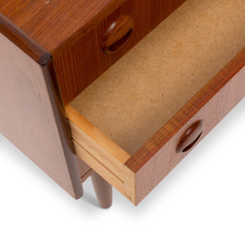 Danish Mid-Century Three-Drawer Teak Chest / Nightstand 1960s