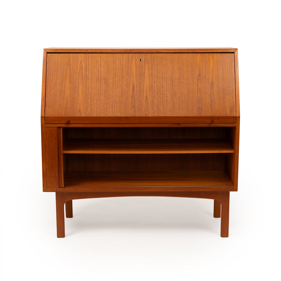 Vintage Danish Mid-Century Teak Secretary Desk by Bernhard Pedersen & Sons