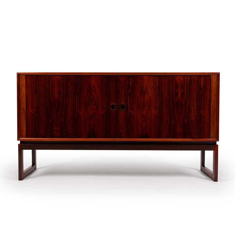 Vintage Axel Christiansen Odder Rosewood Tambour Credenza Sideboard 1960s