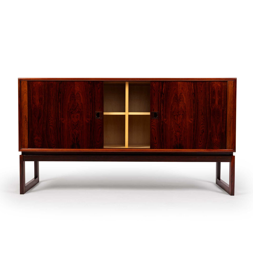 Vintage Axel Christiansen Odder Rosewood Tambour Credenza Sideboard 1960s