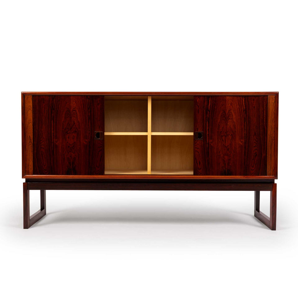 Vintage Axel Christiansen Odder Rosewood Tambour Credenza Sideboard 1960s