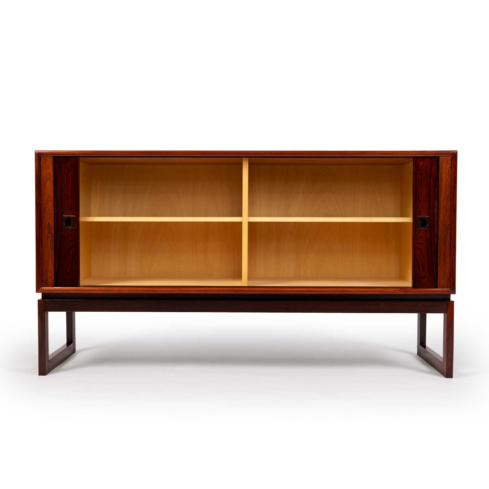 Vintage Axel Christiansen Odder Rosewood Tambour Credenza Sideboard 1960s