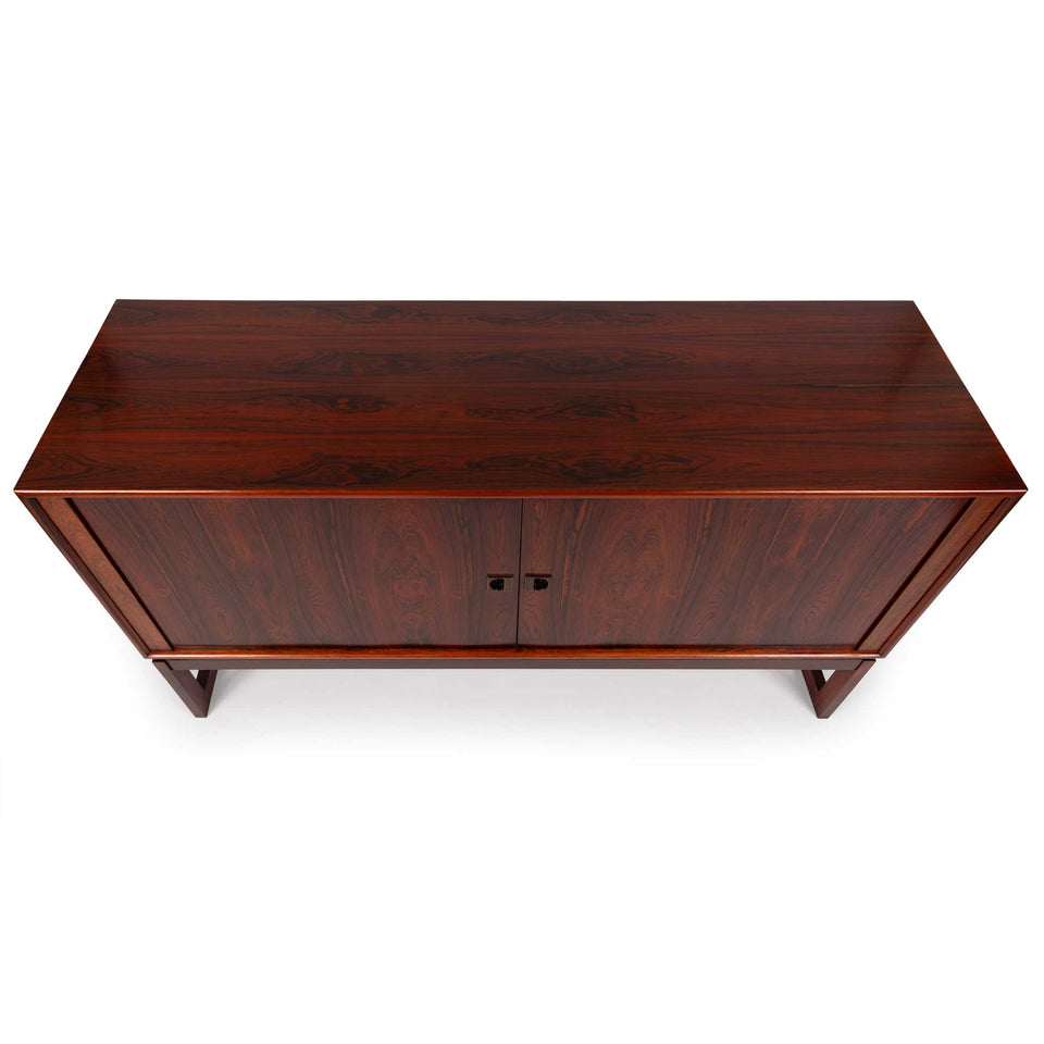 Vintage Axel Christiansen Odder Rosewood Tambour Credenza Sideboard 1960s