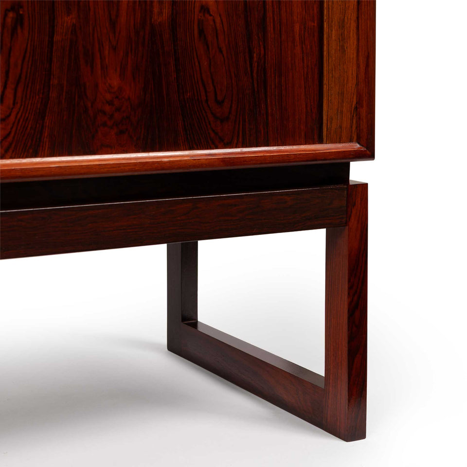 Vintage Axel Christiansen Odder Rosewood Tambour Credenza Sideboard 1960s