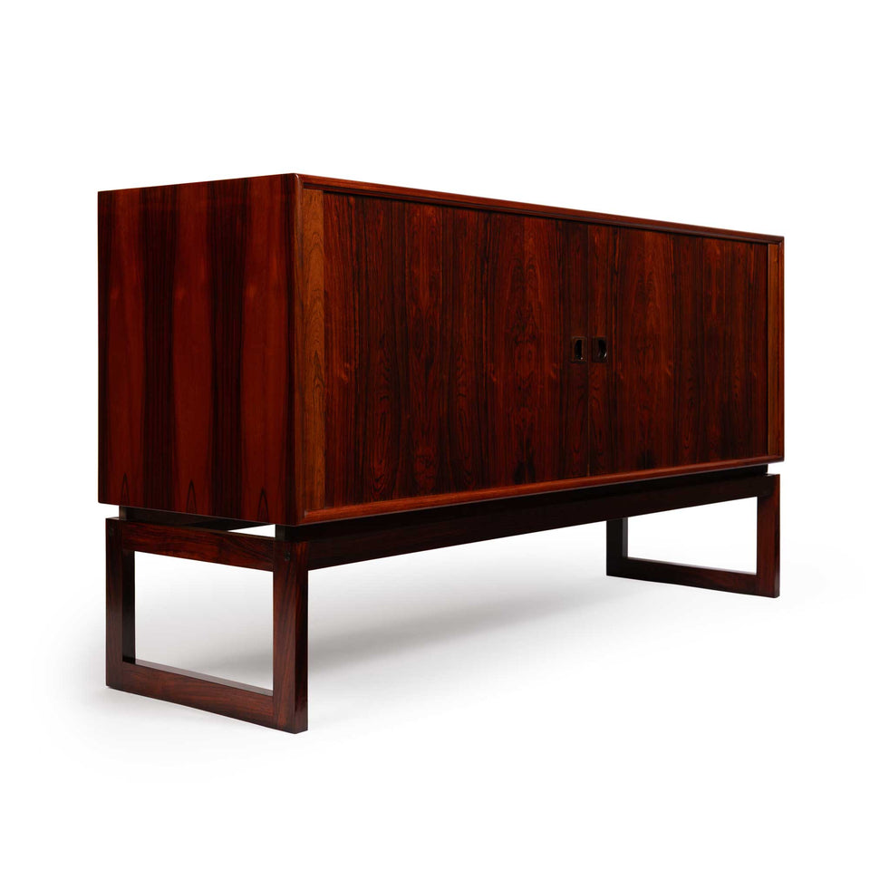 Vintage Axel Christiansen Odder Rosewood Tambour Credenza Sideboard 1960s