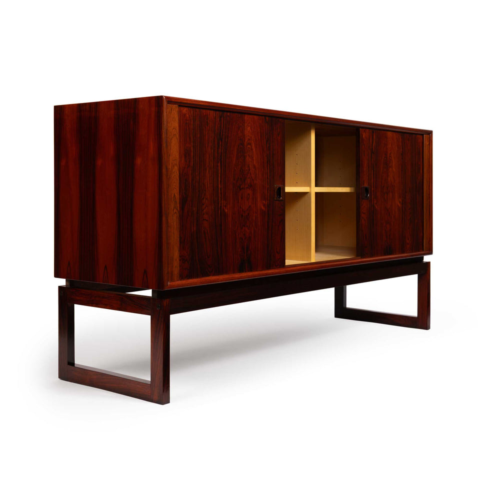 Vintage Axel Christiansen Odder Rosewood Tambour Credenza Sideboard 1960s