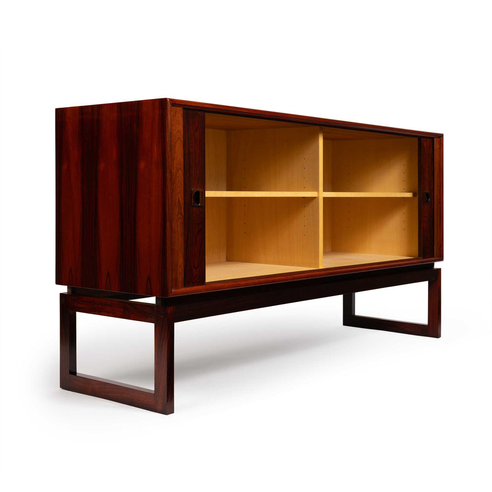Vintage Axel Christiansen Odder Rosewood Tambour Credenza Sideboard 1960s