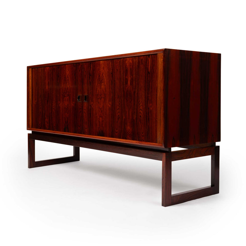 Vintage Axel Christiansen Odder Rosewood Tambour Credenza Sideboard 1960s
