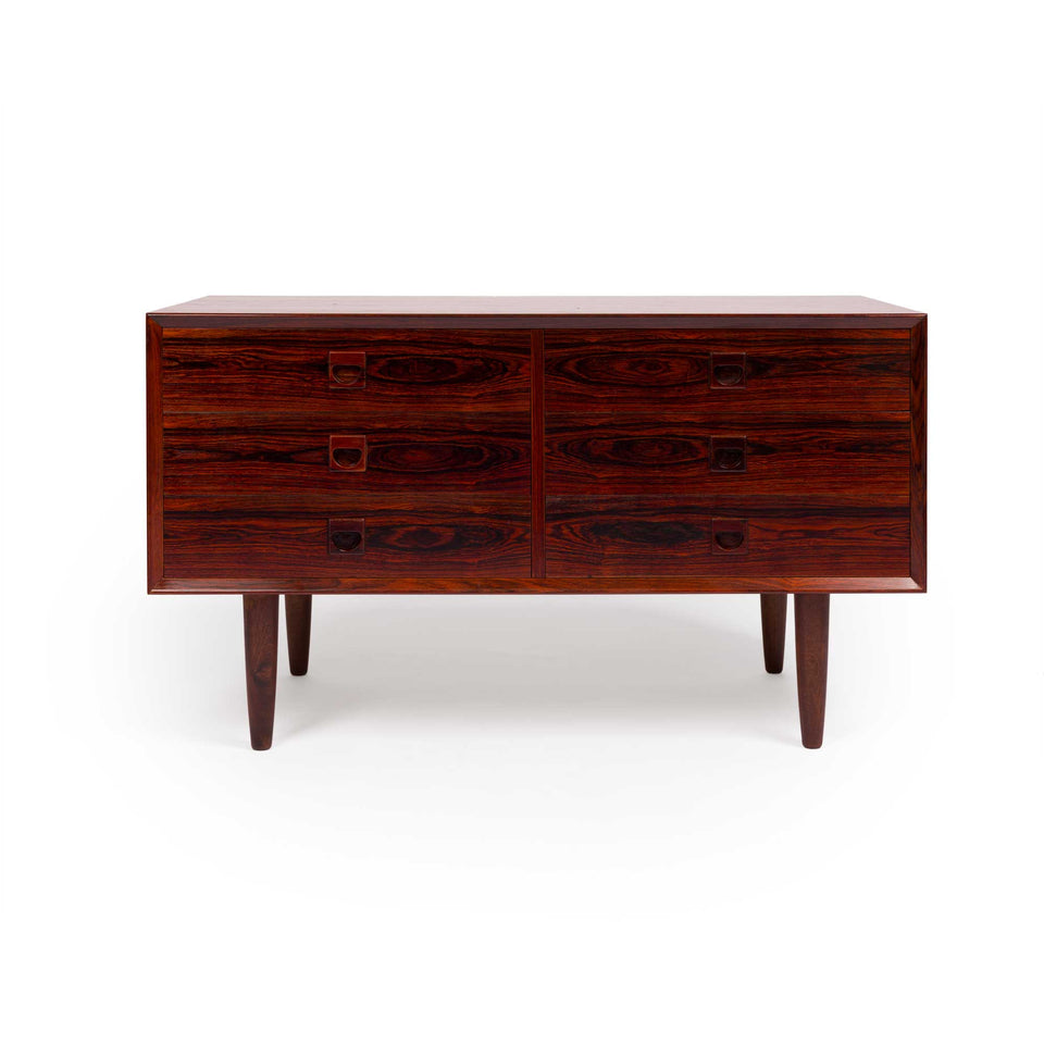 1960s Vintage Mid-Century Brouer Six-Drawer Rosewood Credenza