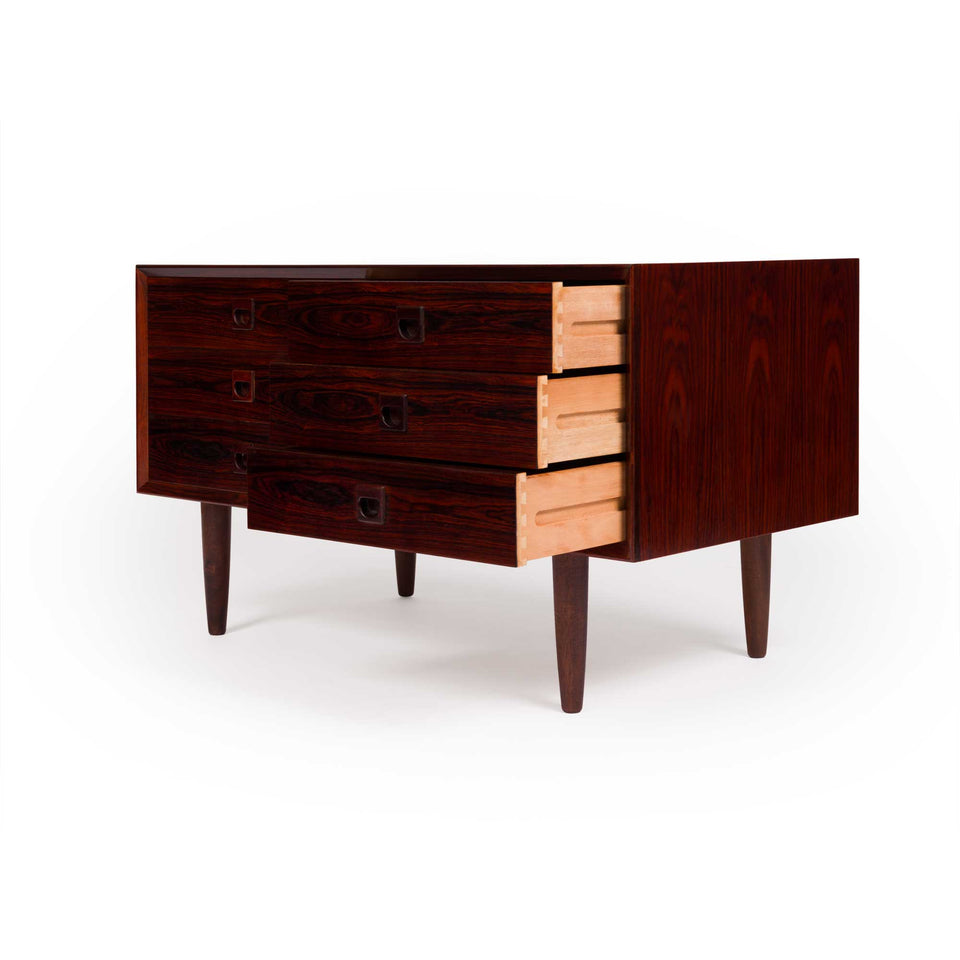 1960s Vintage Mid-Century Brouer Six-Drawer Rosewood Credenza