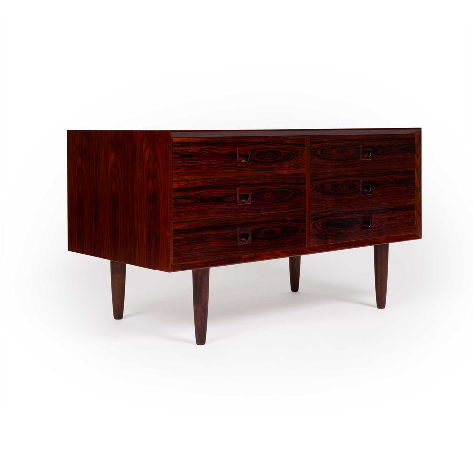 1960s Vintage Mid-Century Brouer Six-Drawer Rosewood Credenza