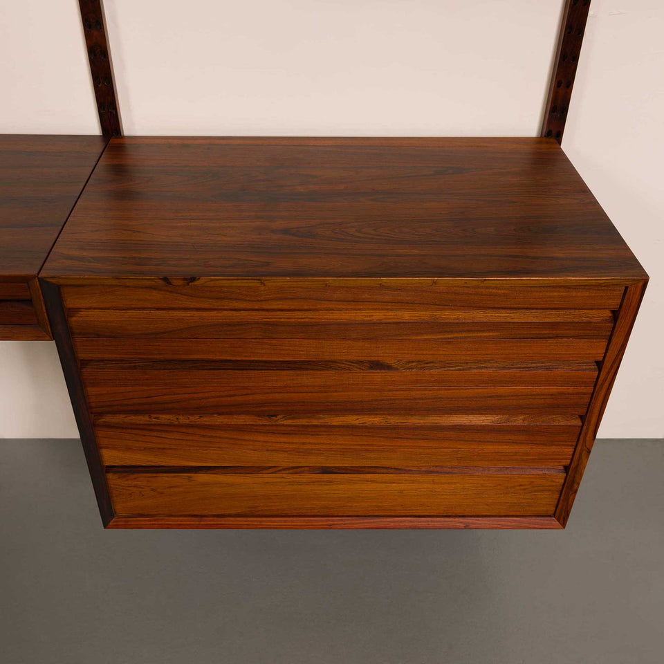 SOLD TX— Vintage Danish Mid-Century Royal System Wall Unit by Poul Cadovius in Rosewood