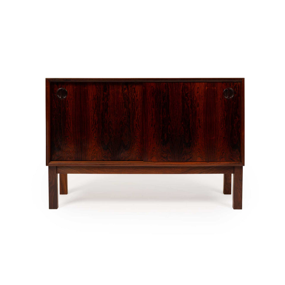 Vintage Danish Mid-Century Rosewood Two Door Credenza