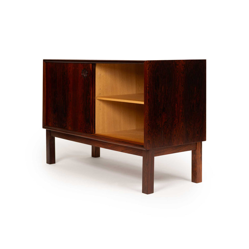 Vintage Danish Mid-Century Rosewood Two Door Credenza