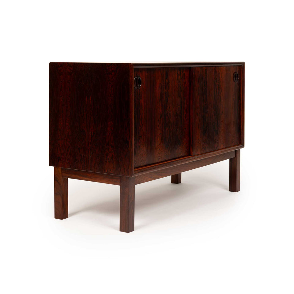 Vintage Danish Mid-Century Rosewood Two Door Credenza