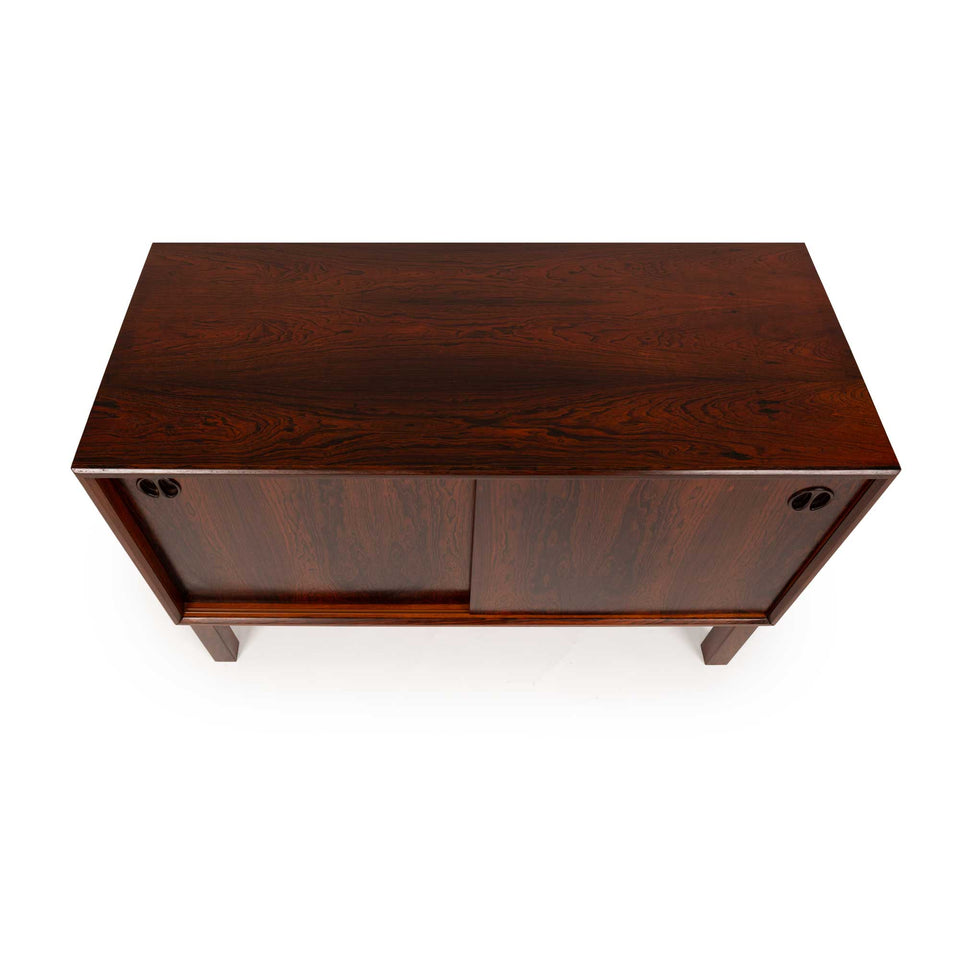 Vintage Danish Mid-Century Rosewood Two Door Credenza