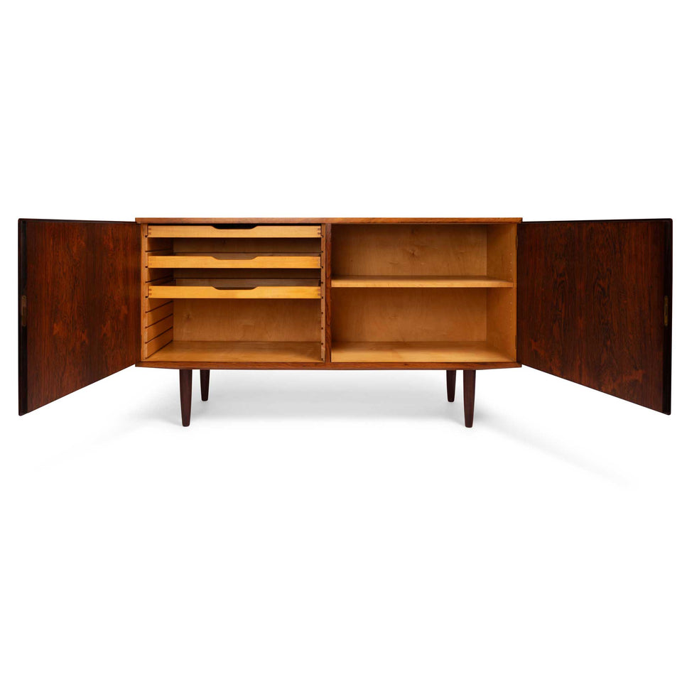 Vintage 1960s Danish Mid-Century Rosewood Sideboard Credenza