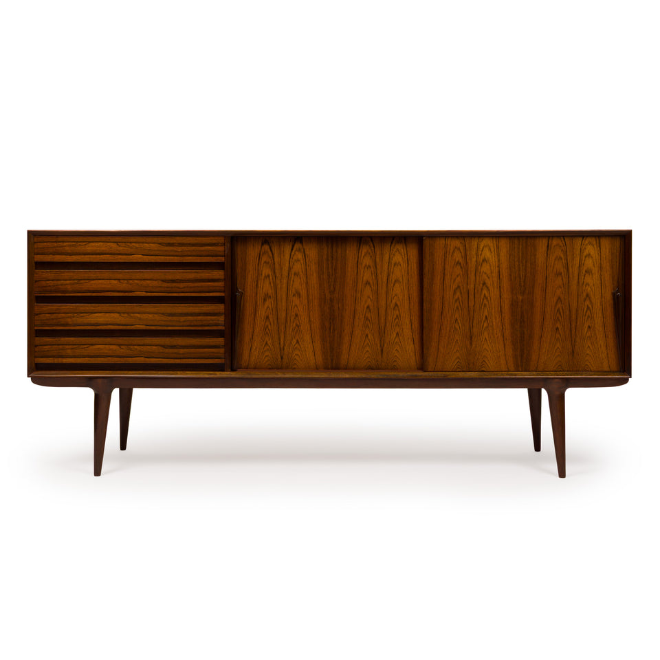 Vintage Danish Mid-Century Omann Jun Møbelfabrik Model 18 Rosewood Credenza 1960s