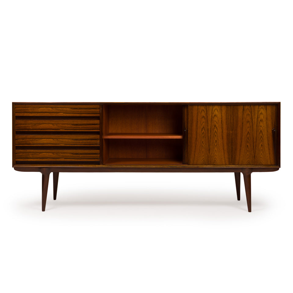 Vintage Danish Mid-Century Omann Jun Møbelfabrik Model 18 Rosewood Credenza 1960s