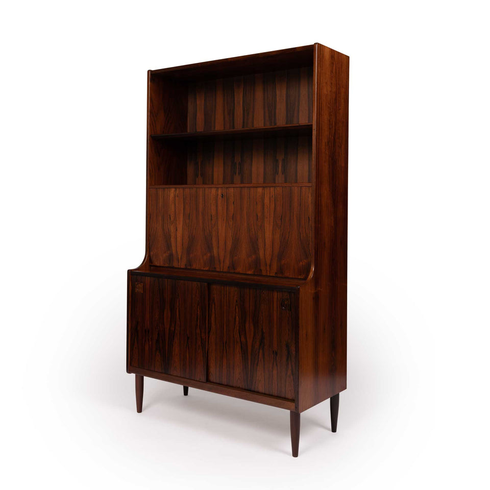 Vintage Danish Mid-Century Rosewood Hutch with Bar by Farsø møbelfabrik