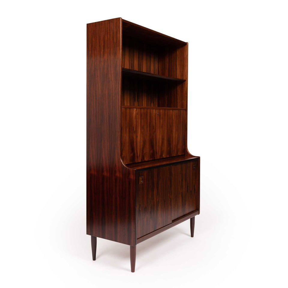 Vintage Danish Mid-Century Rosewood Hutch with Bar by Farsø møbelfabrik