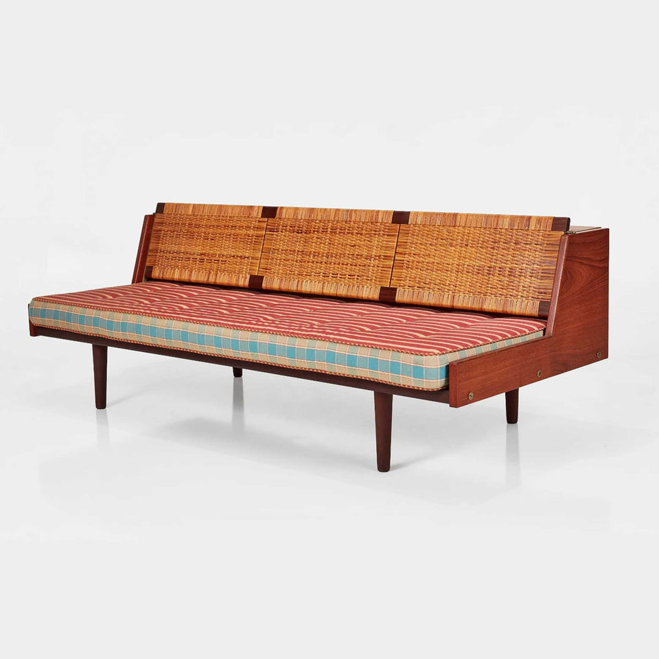 HOLD—Hans Wegner Model GE 6 daybed by Getama, Denmark 1960s Teak/Cane/Upholstery